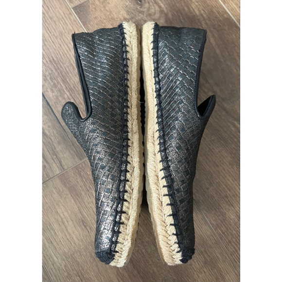 Ugg Sandrinne metallic basket espadrille slip on loafers size 7 - Picture 3 of 11